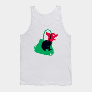 Angry animals: chihuahua in little green bag Tank Top